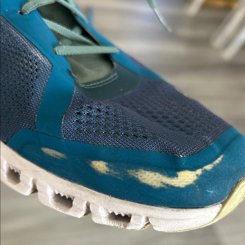 ON RUNNING Cloudflow 'Sea Petrol' Running Shoes Size 11.5 - Picture 10 of 13